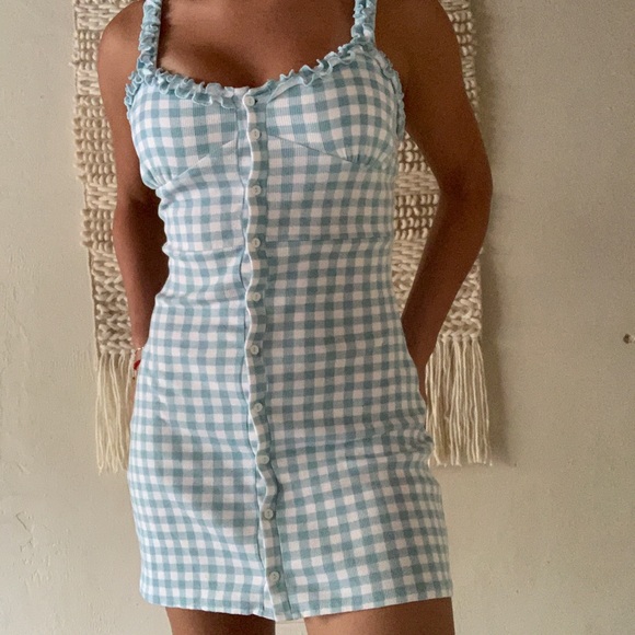 Gingham Mini Dress - Picture 1 of 4